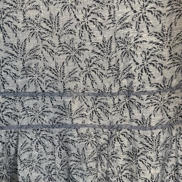 J. Crew Gray Palm Tree Cotton/Linen Blend Sleeveless Sheath Dress Women Sz 4 - Picture 10 of 11